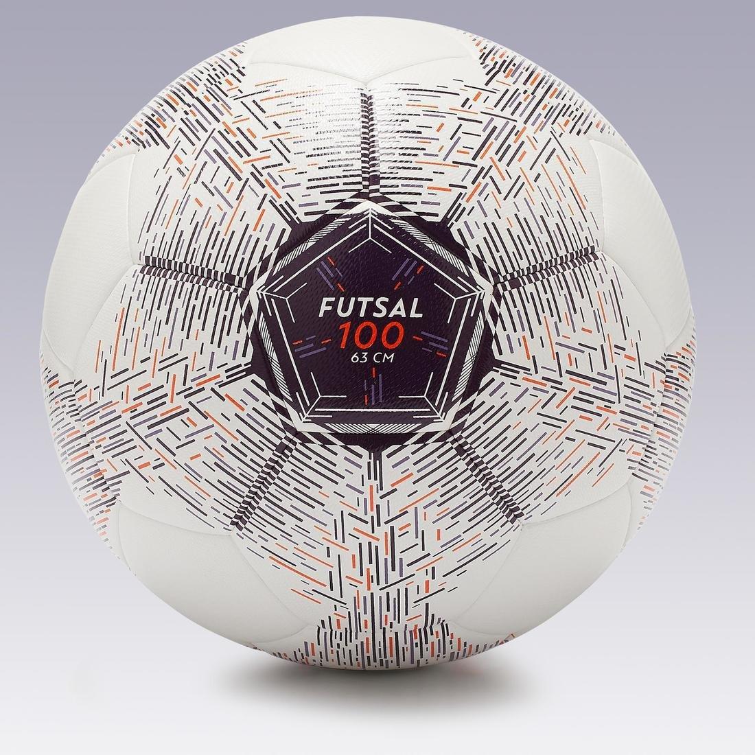ULTRA WHITE Size 4 Futsal Ball (63 cm Perimeter) - Red/White, No Color, large image number 9