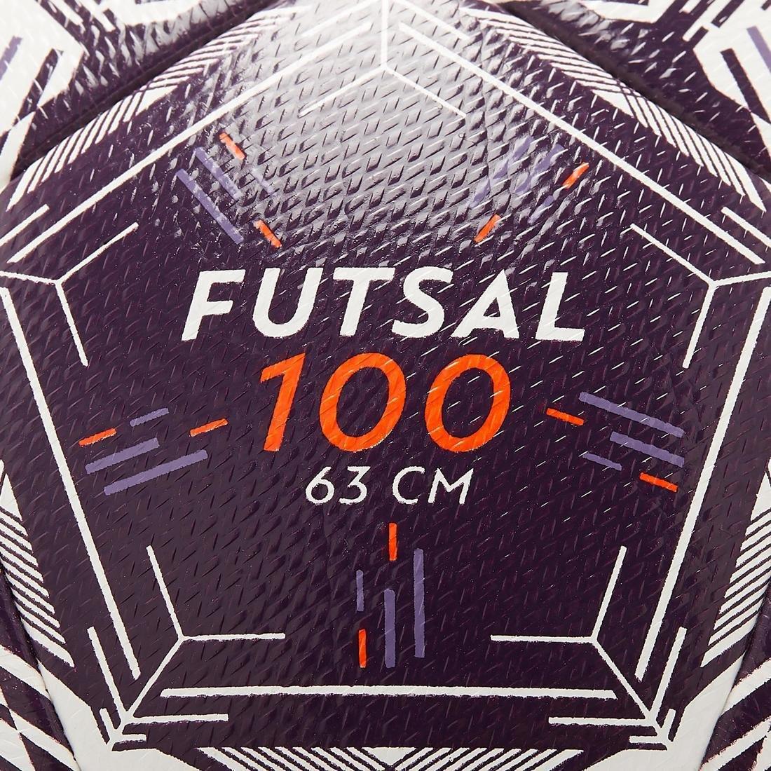 ULTRA WHITE Size 4 Futsal Ball (63 cm Perimeter) - Red/White, No Color, large image number 10