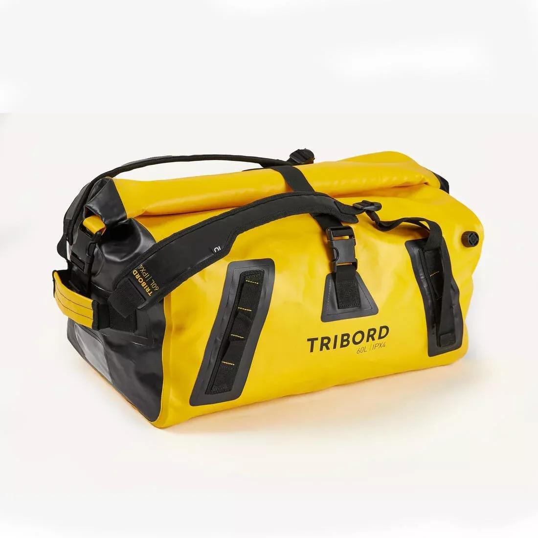 Waterproof duffle bag - travel bag 60 L petrol, Yellow, No Color, large image number 0