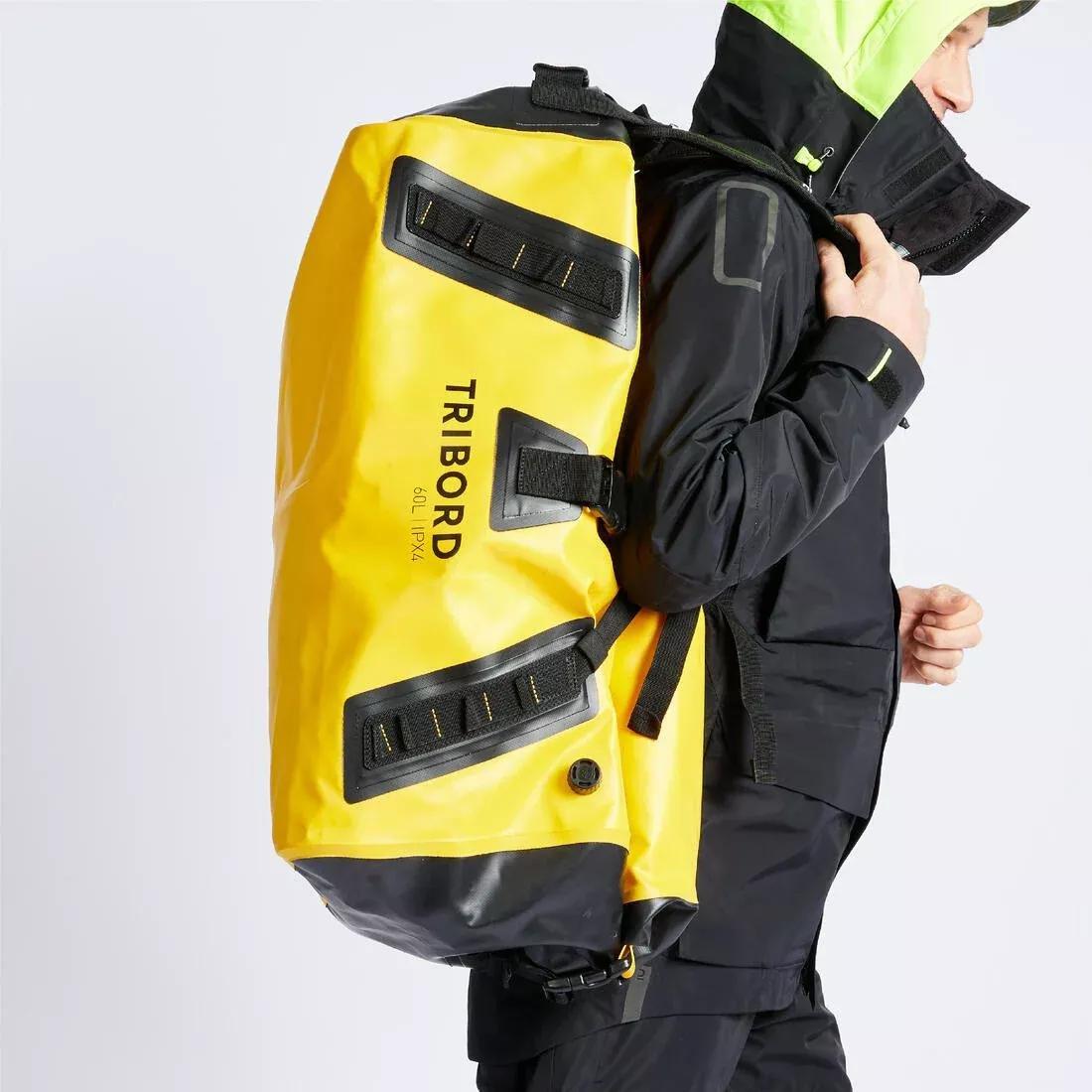Waterproof duffle bag - travel bag 60 L petrol, Yellow, No Color, large image number 3