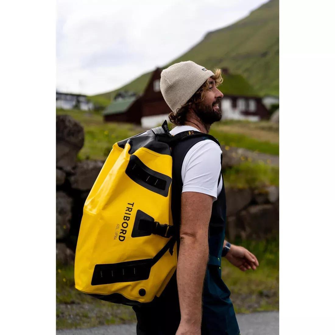 Waterproof duffle bag - travel bag 60 L petrol, Yellow, No Color, large image number 7