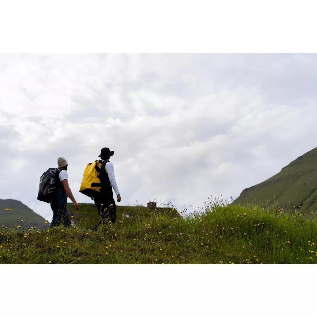 Waterproof duffle bag - travel bag 60 L petrol, Yellow, No Color, large image number 8