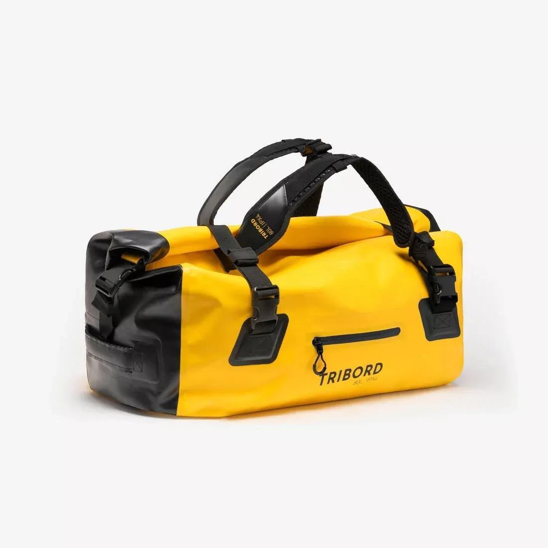 Waterproof Duffle Bag - Travel Bag 80 L Yellow, Yellow, No Color, medium