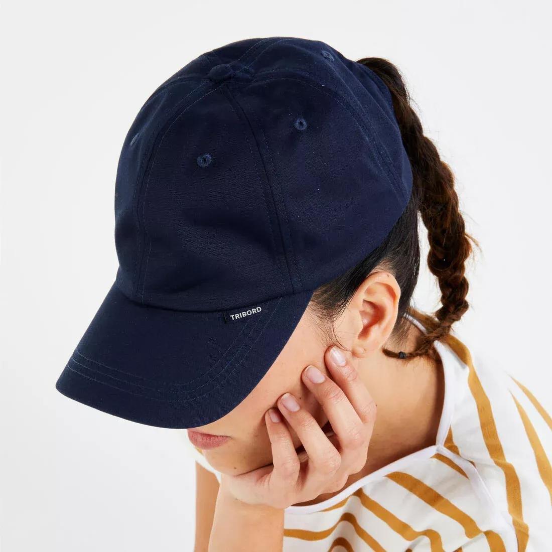 Adults Sailing Boat Cap 100 Cotton, Navy, No Color, large image number 5