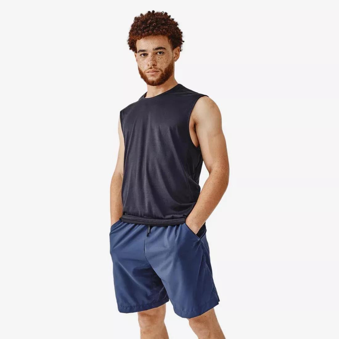 Men Running Breathable Shorts - Dry+, Blue, No Color, large image number 10