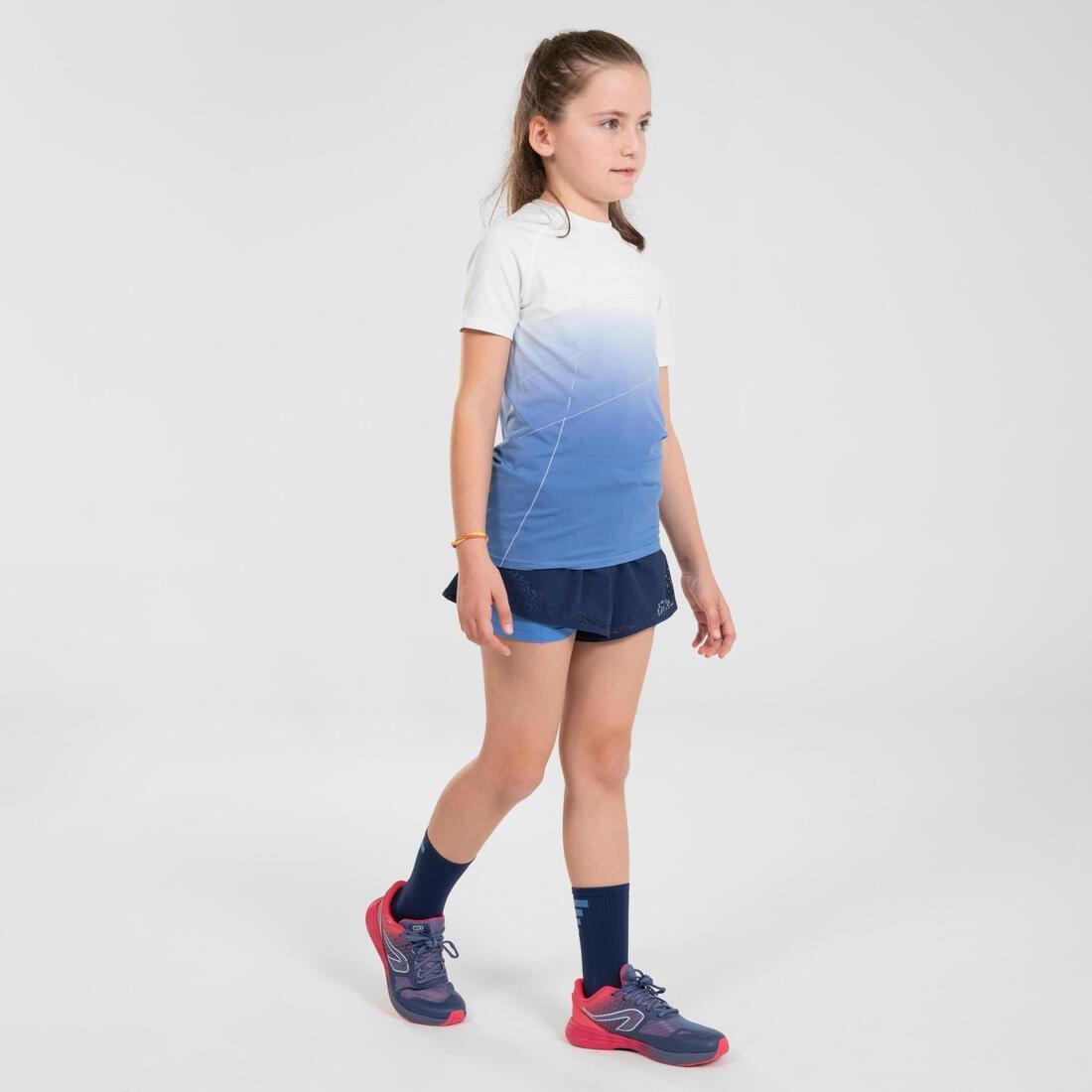 Kids Girls 2-In-1 Running Tight Shorts - Dry+, Navy, , large image number 14