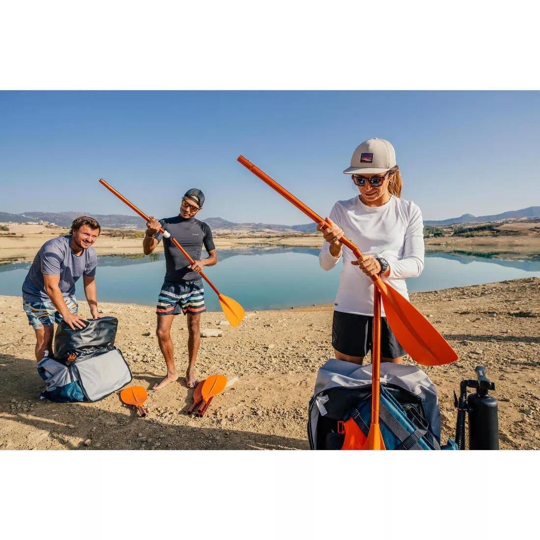 Kayak/Packraft Paddle Symmetrical Adjustable 4-Part, Orange, No Color, large image number 1