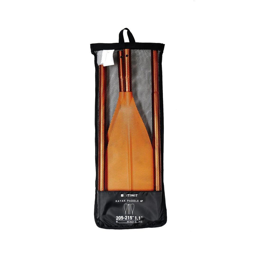 Kayak/Packraft Paddle Symmetrical Adjustable 4-Part, Orange, No Color, large image number 10