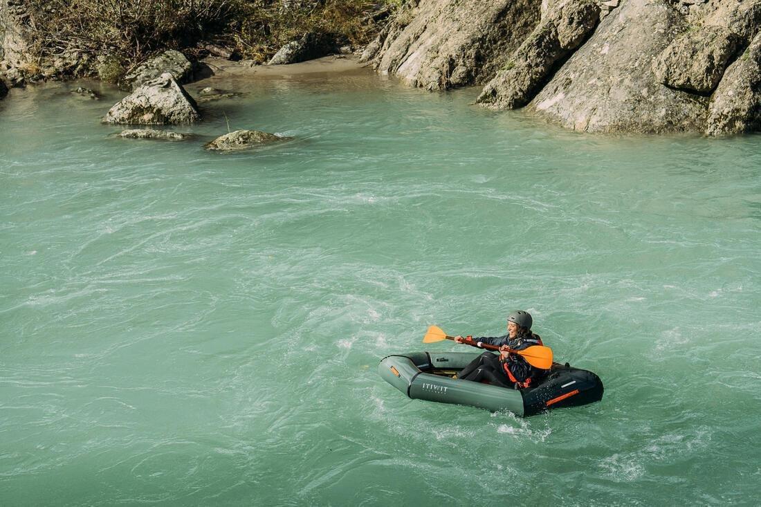 Kayak/Packraft Paddle Symmetrical Adjustable 4-Part, Orange, No Color, large image number 13