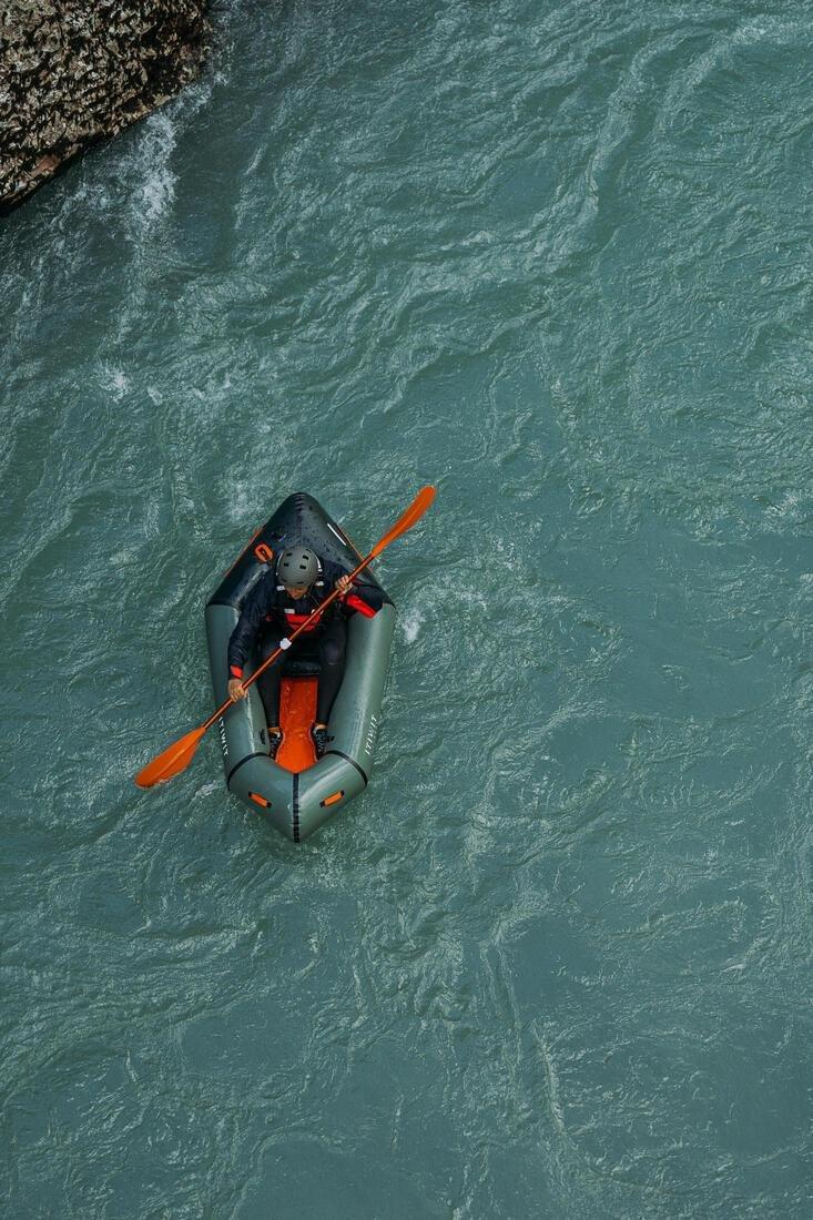 Kayak/Packraft Paddle Symmetrical Adjustable 4-Part, Orange, No Color, large image number 14