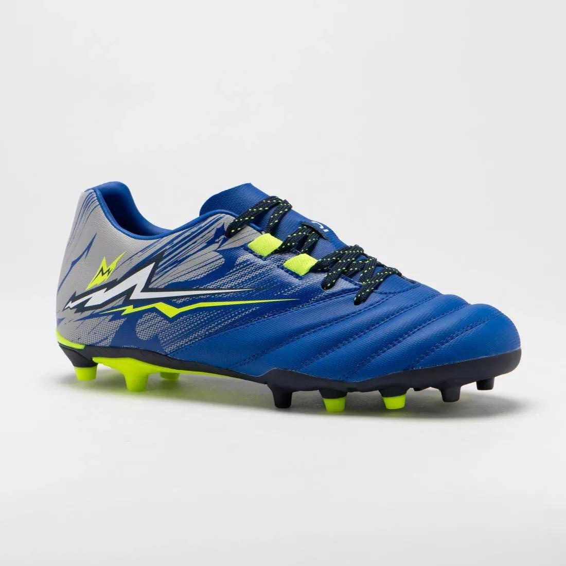 COBALT BLUE Kids' Moulded Dry Pitch Rugby Boots R500, , medium