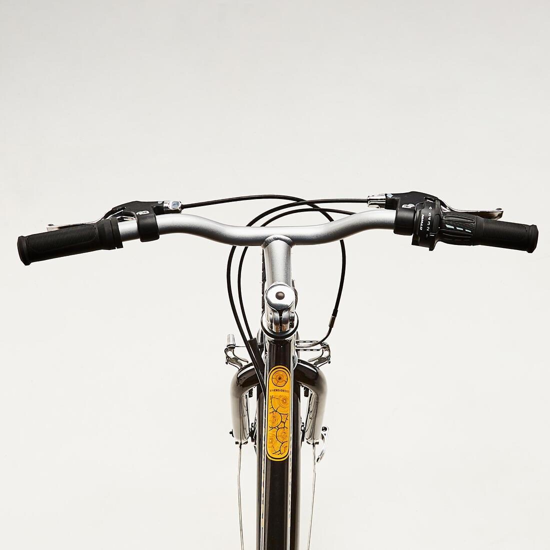 Kids Unisex 24 Inch Hybrid Bike - Riverside 500 9-12 Years, Black, No Color, large image number 2