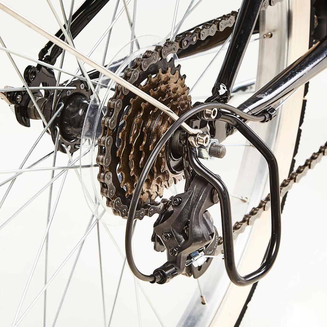 Kids Unisex 24 Inch Hybrid Bike - Riverside 500 9-12 Years, Black, No Color, large image number 13