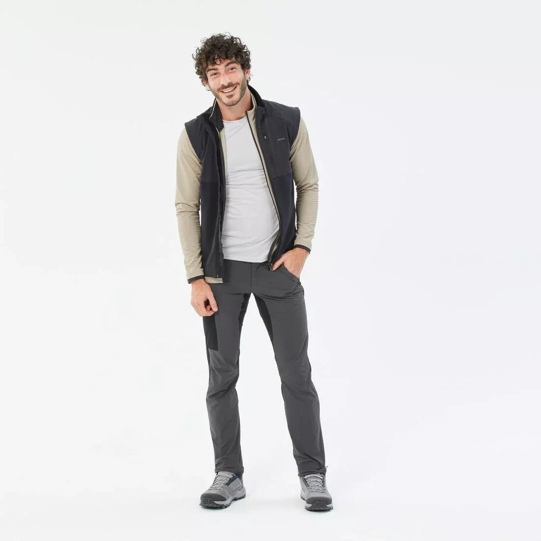 Men Mountain Walking Fleece Gilet - Mh500, Black, No Color, large image number 3