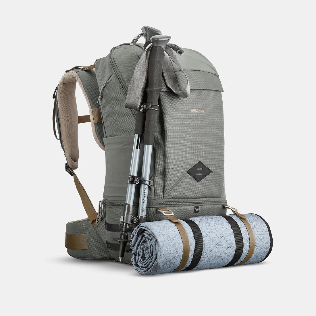 Insulated Comfort Hiking Backpack 25 L - Arpenaz 900, Khaki, No Color, large image number 6