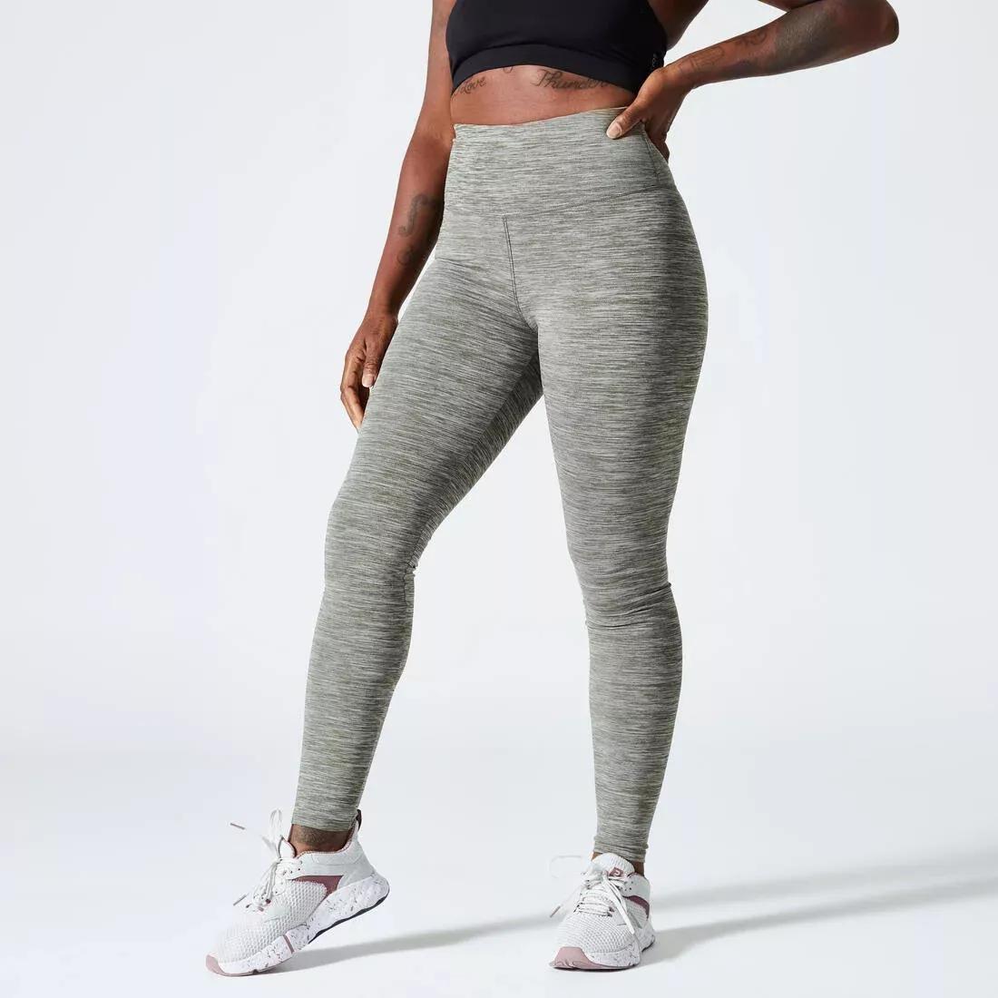 Women High-Waisted Cardio Fitness Leggings, Green, , large image number 0