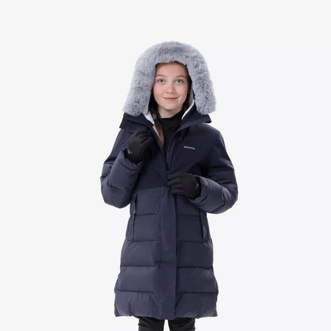 Kids Unisex Warm, Padded Hiking Jacket - 7-15 Years - Nh500, Blue, No Color, large image number 0