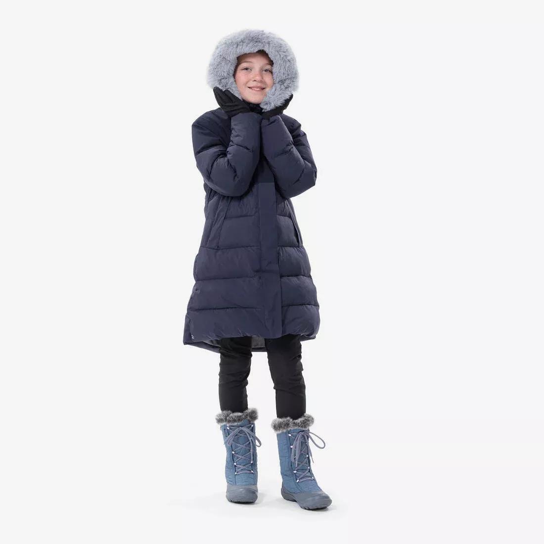 Kids Unisex Warm, Padded Hiking Jacket - 7-15 Years - Nh500, Blue, No Color, large image number 1