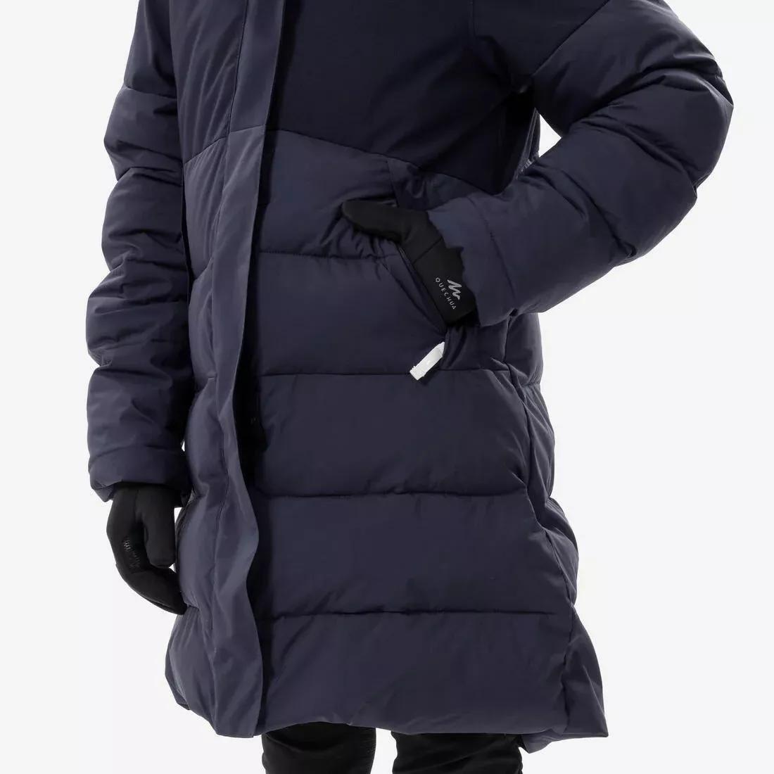 Kids Unisex Warm, Padded Hiking Jacket - 7-15 Years - Nh500, Blue, No Color, large image number 6