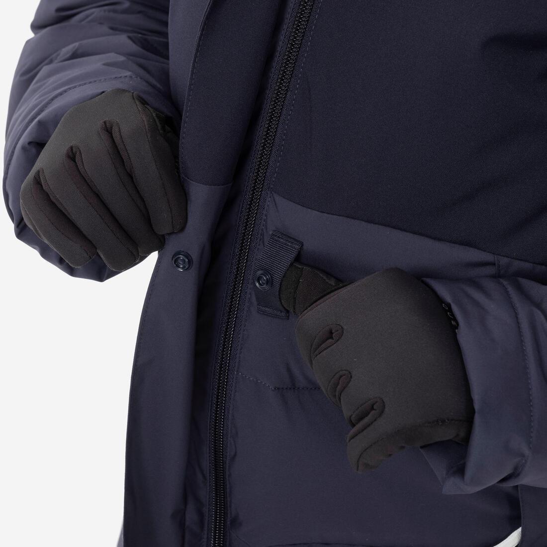 Kids Unisex Warm, Padded Hiking Jacket - 7-15 Years - Nh500, Blue, No Color, large image number 7