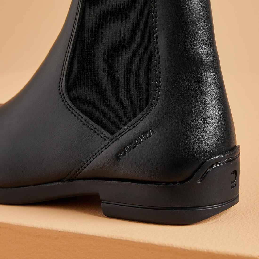 BLACK Kids' Horse Riding Jodhpur Boots 500, , large image number 3