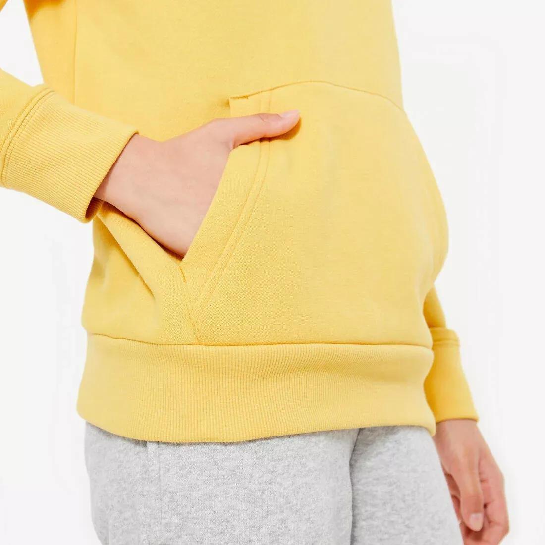MUSTARD YELLOW Kids' Cotton Hoodie - Cedar, No Color, large image number 2