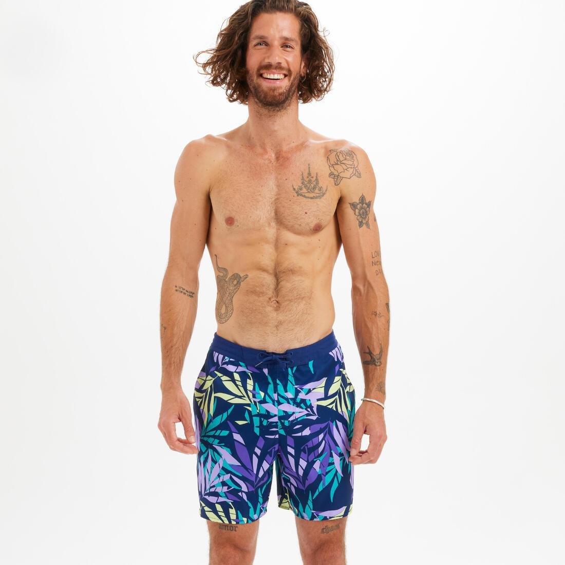 Men Boardshort - surf 100 long, Multicolour, No Color, large image number 2