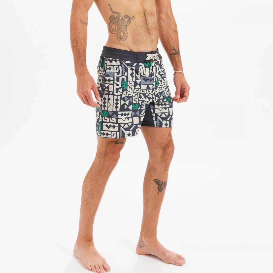 Men Surfing Boardshorts - 500 17Inch, Black, , large image number 14