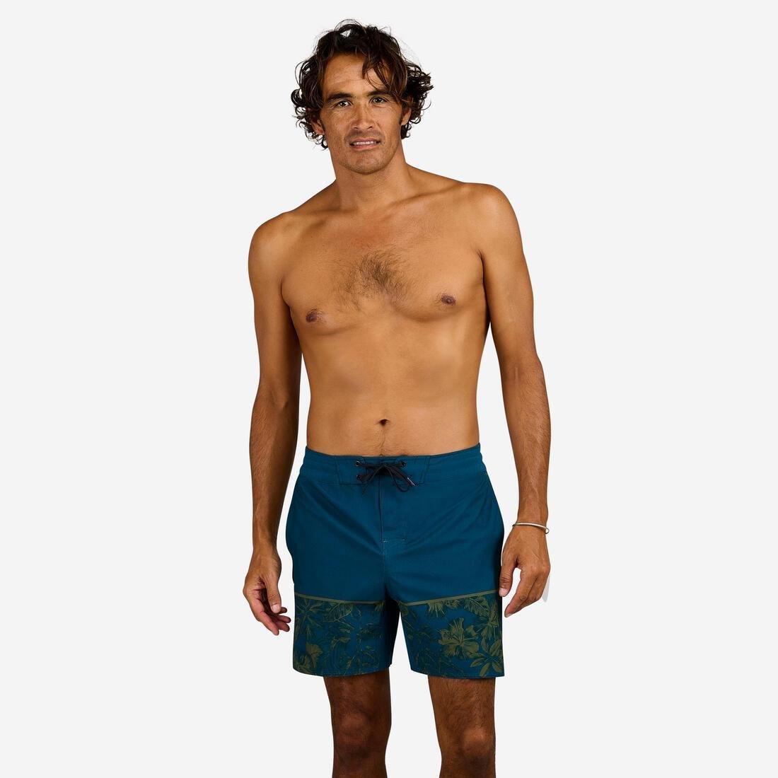 Men Boardshort Surf - 500, Turquoise, , large image number 1