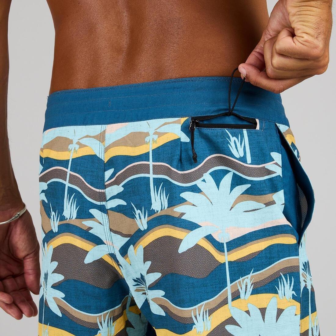 Men Boardshort Surf - 500, Turquoise, , large image number 2