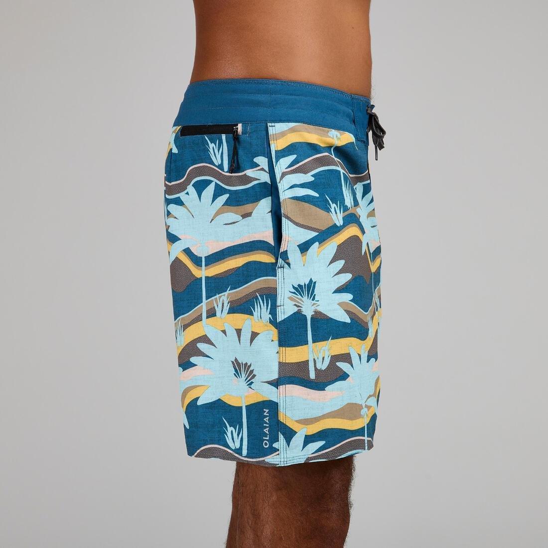 Men Boardshort Surf - 500, Turquoise, , large image number 4