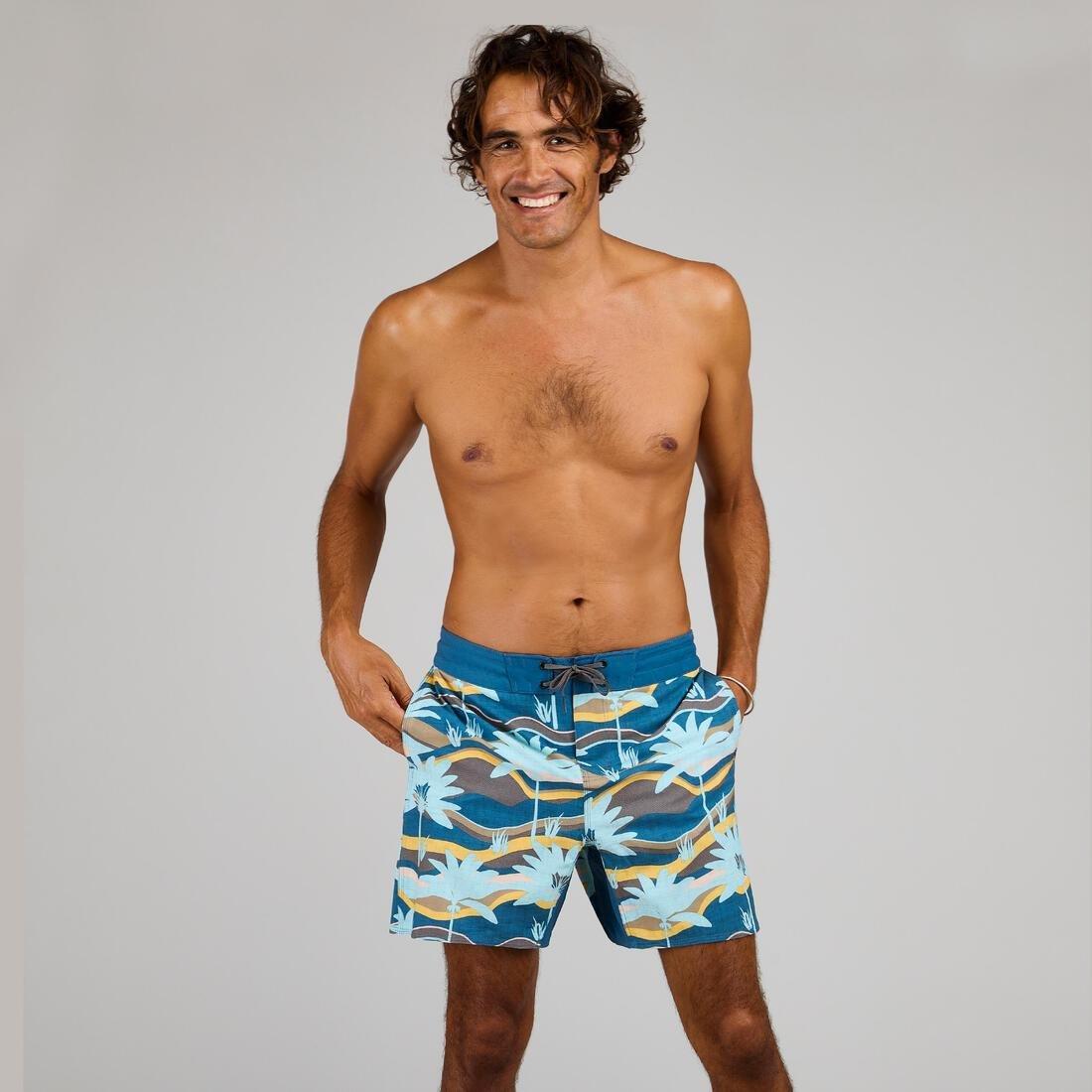 Men Boardshort Surf - 500, Turquoise, , large image number 5
