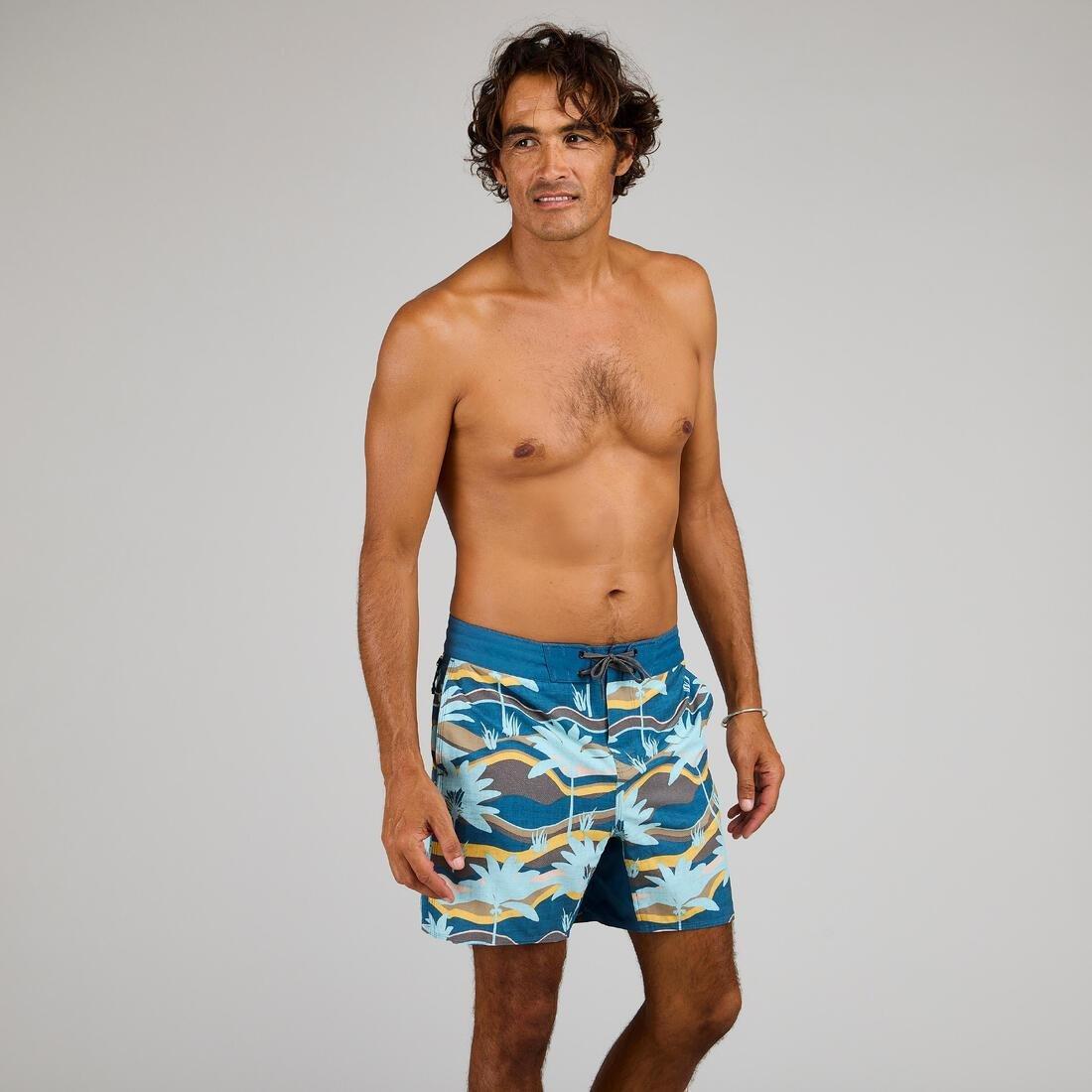 Men Boardshort Surf - 500, Turquoise, , large image number 6