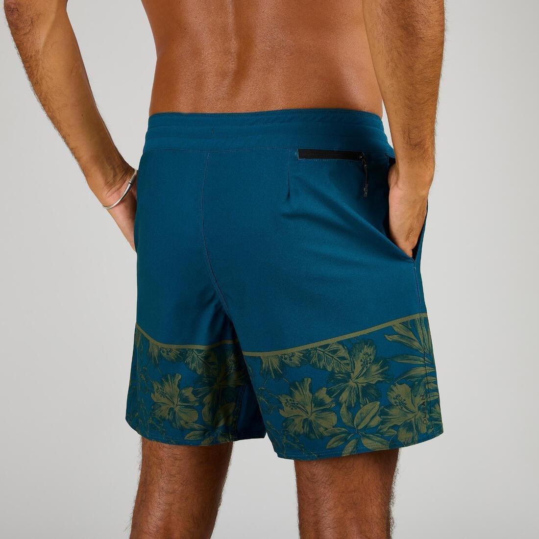 Men Boardshort Surf - 500, Turquoise, No Color, large image number 9