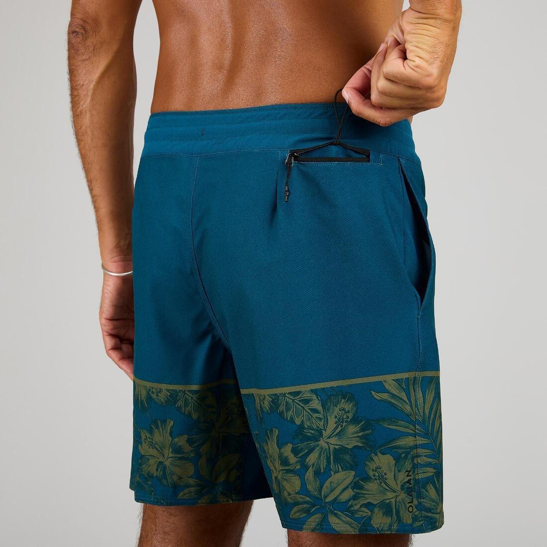 Men Boardshort Surf - 500, Turquoise, , large image number 10