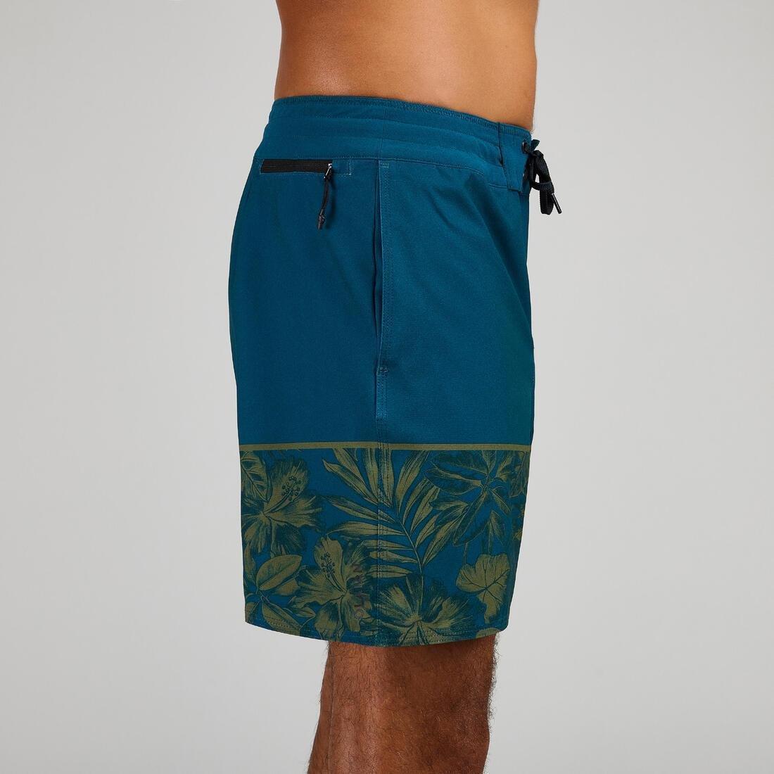 Men Boardshort Surf - 500, Turquoise, , large image number 12