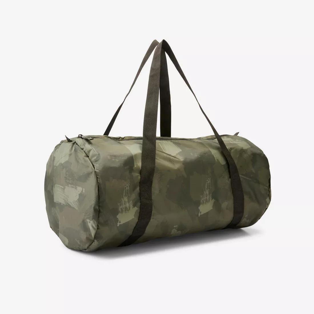 DOMYOS - Fold-Down Fitness Bag 30L, Khaki