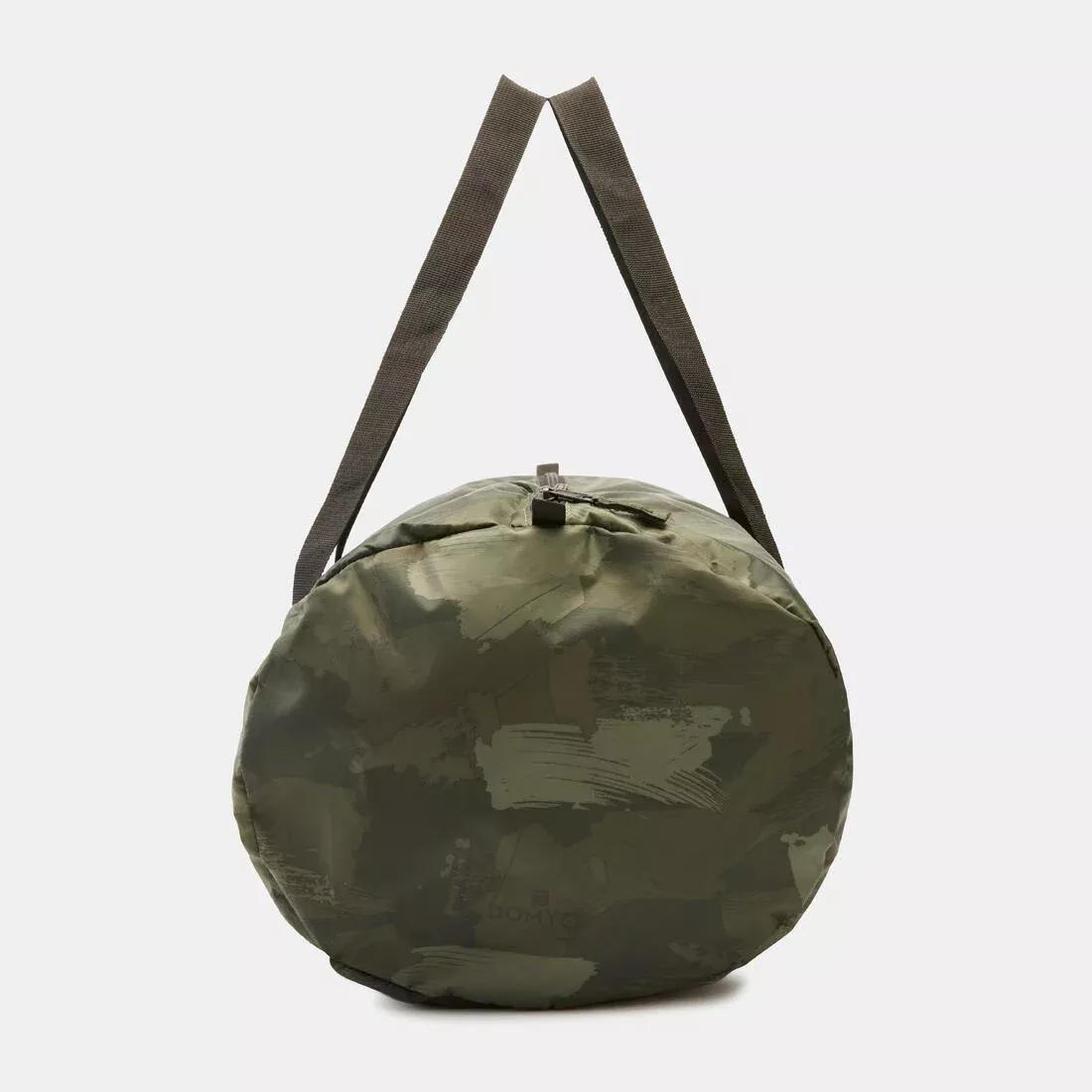 DOMYOS - Fold-Down Fitness Bag 30L, Khaki