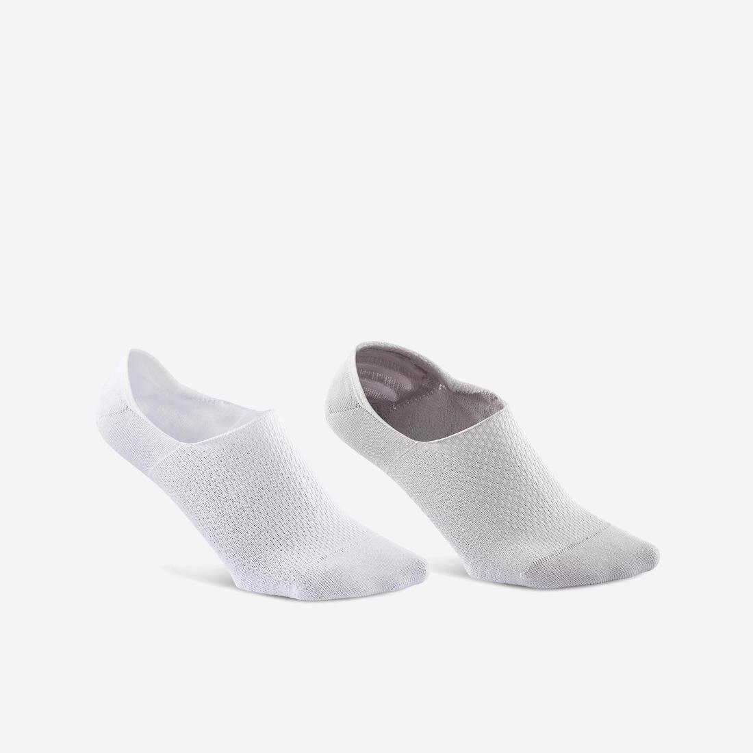 Unisex Invisible Walking Socks - Pack Of 2 Pairs, White, , large image number 0