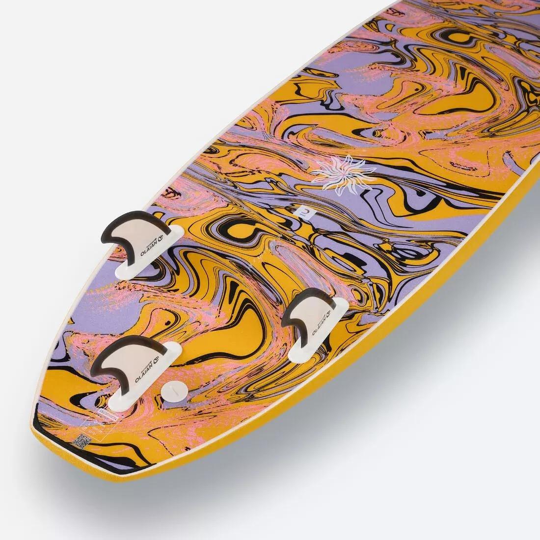 Foam Surfboard 6' - 500, Yellow, No Color, medium