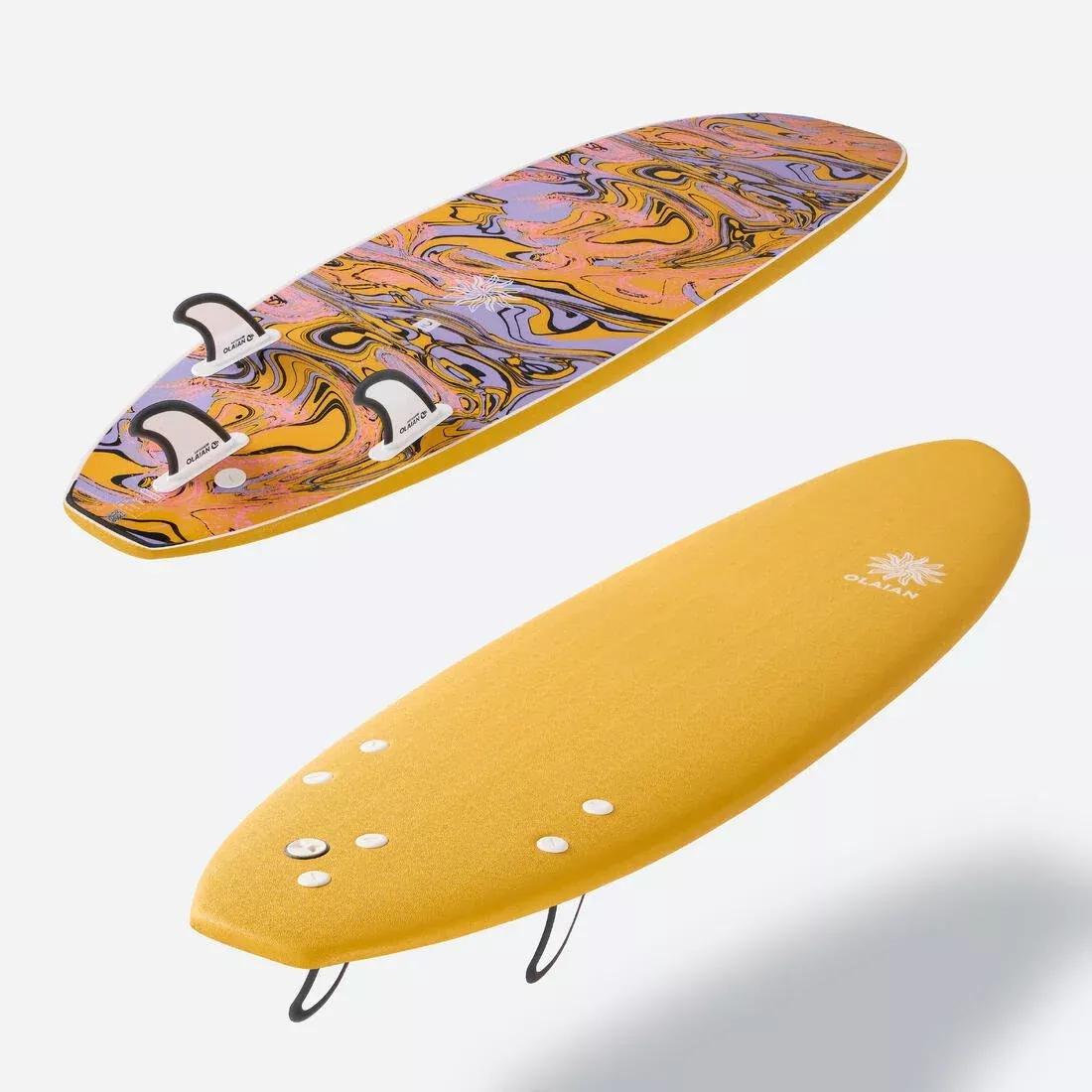Foam Surfboard 6' - 500, Yellow, No Color, medium