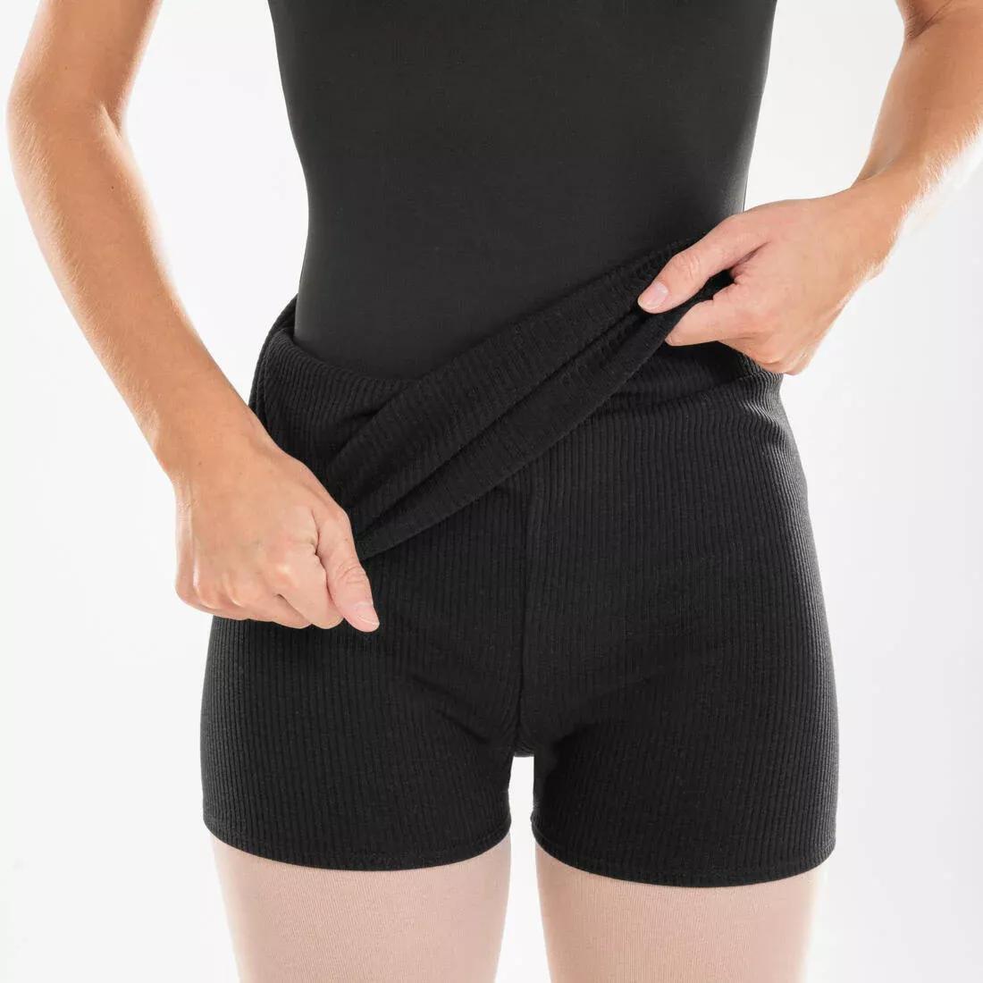 Female Adults And Kids Dance Warm-Up Shorts, Black, No Color, large image number 4