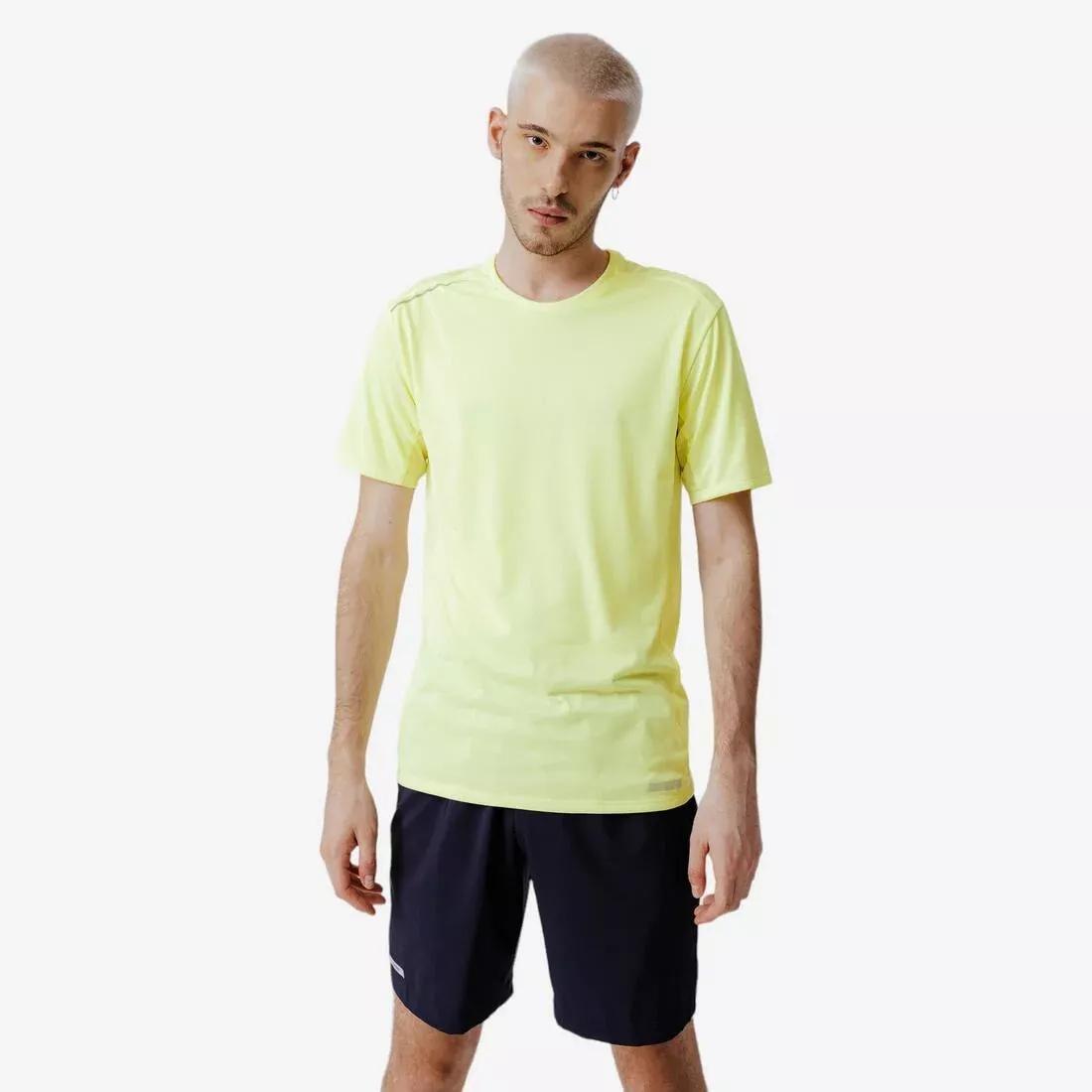 KALENJI - Men Breathable Running T-Shirt, Yellow