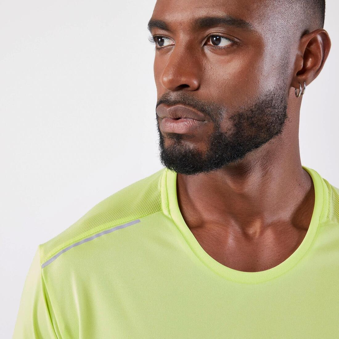 Men Dry+ Breathable Running T-Shirt, Yellow, , large image number 3