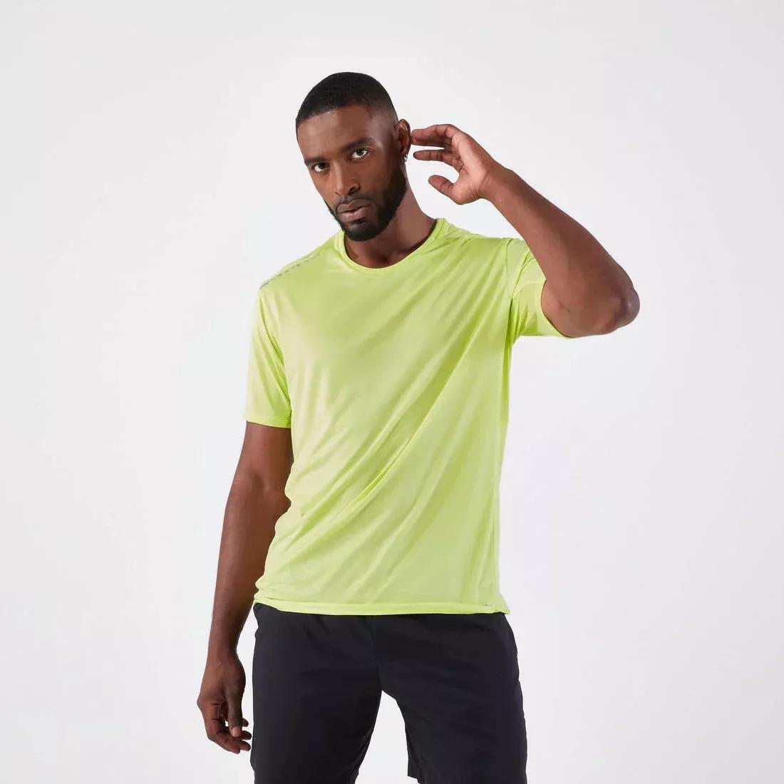 KALENJI - Men Breathable Running T-Shirt, Yellow