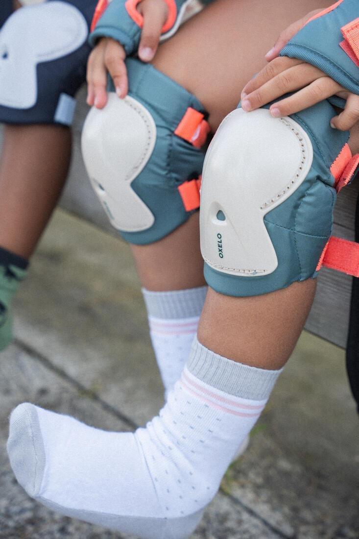 Kids Unisex Inline Skating Socks, Grey, , large image number 6
