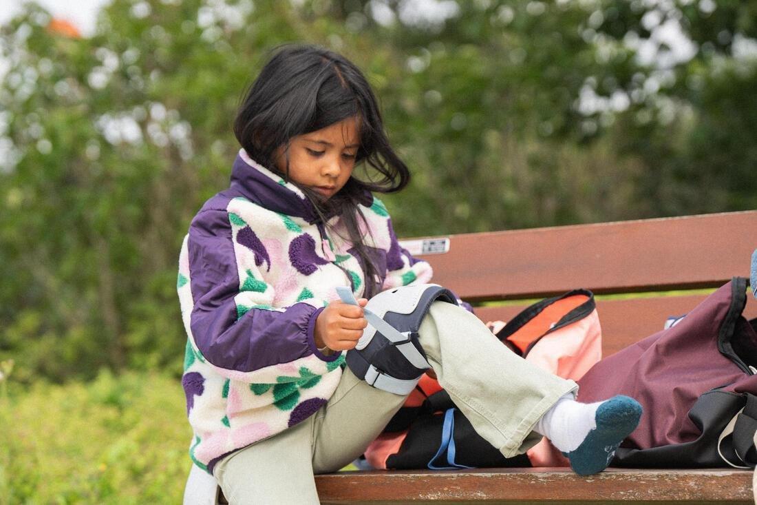 Kids Unisex Inline Skating Socks, Grey, No Color, large image number 12