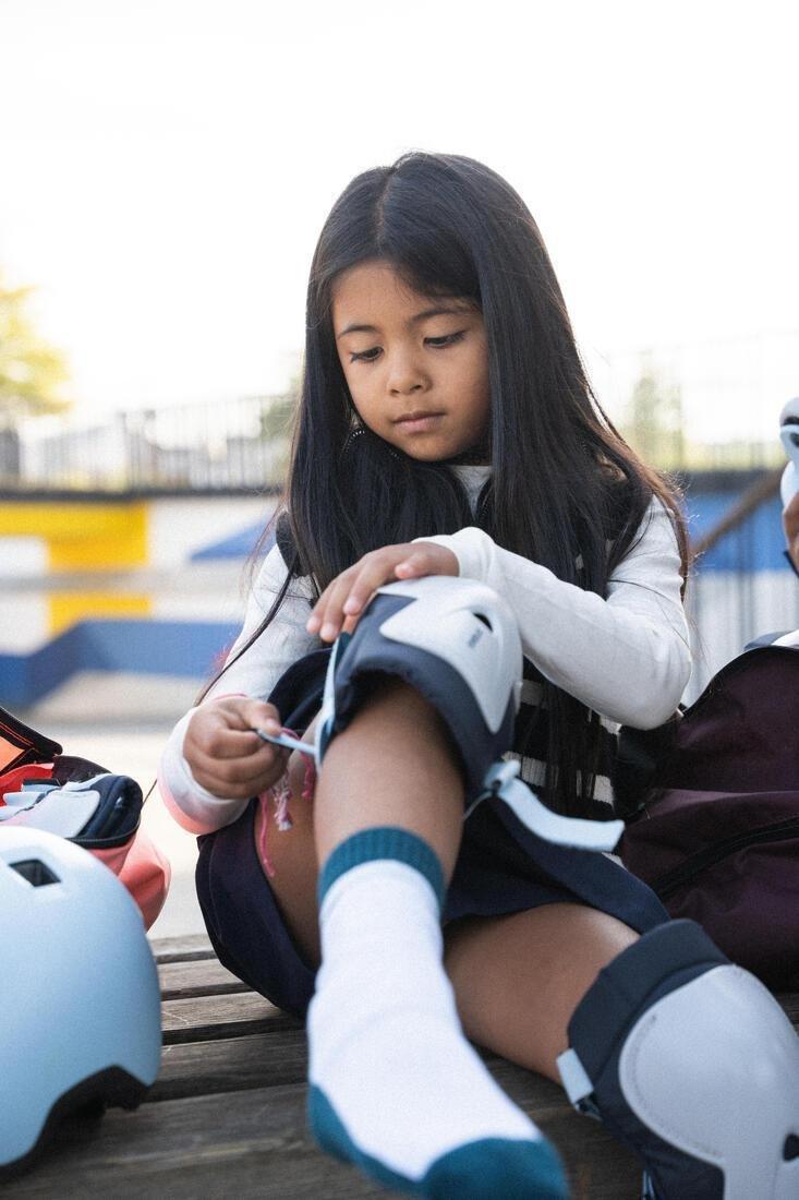 Kids Unisex Inline Skating Socks, Grey, No Color, large image number 13