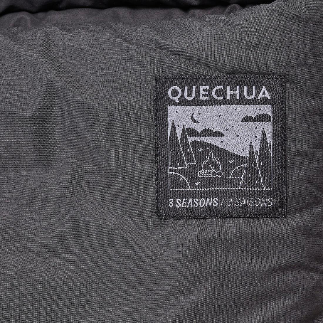 GREY COTTON SLEEPING BAG FOR CAMPING - ARPENAZ 0?� COTTON, iron grey, No Color, large image number 5