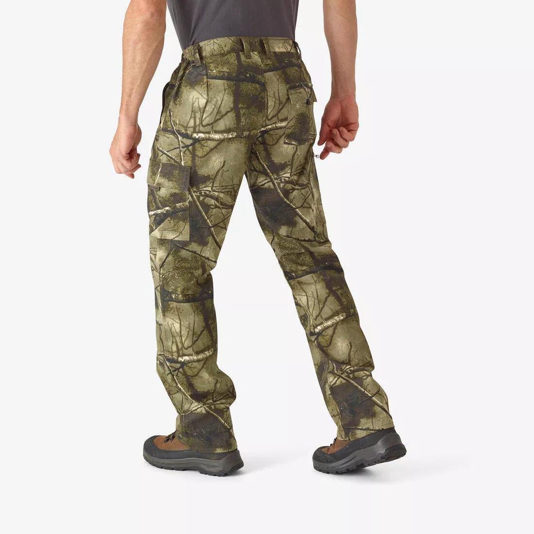 Hunting Breathable Silent Cotton Trousers - 100 Treemetic Camouflage, Multicolour, 5401_000, large image number 2